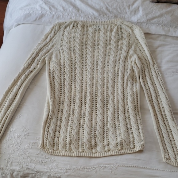 Mossimo Dutti Off white/ Cream caple Knit sweater - Picture 4 of 6